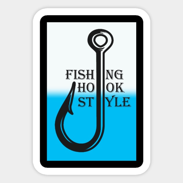 fishing shirt, funny fishing, hunting and fishing, fishing hook style, fishing gift for men Sticker by Hercules t shirt shop